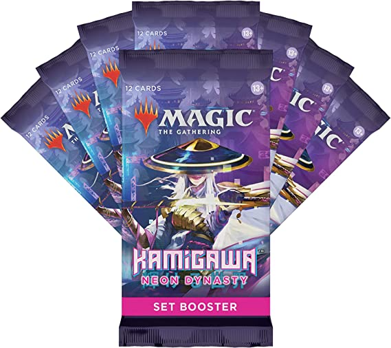 Magic: The Gathering Kamigawa: Neon Dynasty Bundle | 8 Set Boosters + Accessories