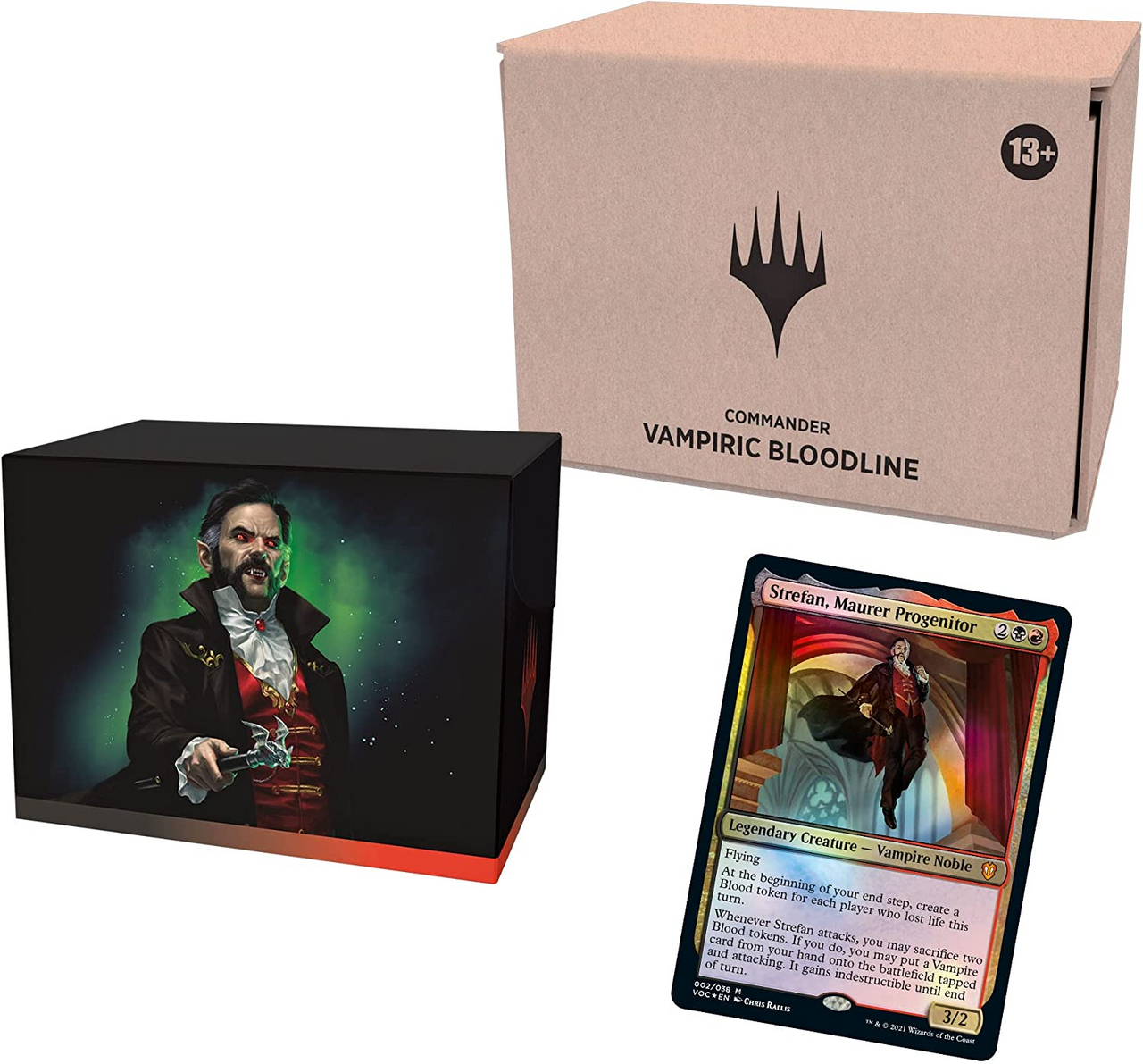 MTG Magic The Gathering Innistrad Crimson Vow Commander Deck Vampiric Bloodline (Black-Red) Single Pack WOC-C90660000-VampiricBloodline