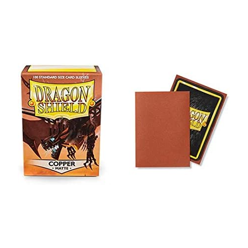 Dragon Shield Sleeves Standard Size Arcane Tinmen Glossy Finish Copper Color Classic Card 100 Ct 10 Packs ATM10016K1
