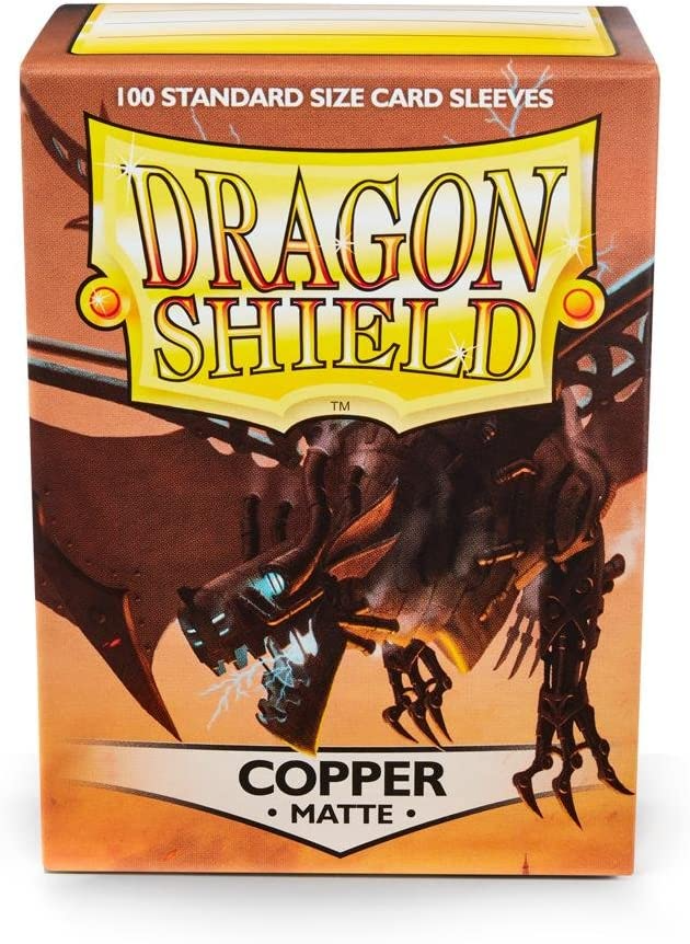 Dragon Shield Sleeves Standard Size Arcane Tinmen Glossy Finish Copper Color Classic Card 100 Ct 10 Packs ATM10016K1