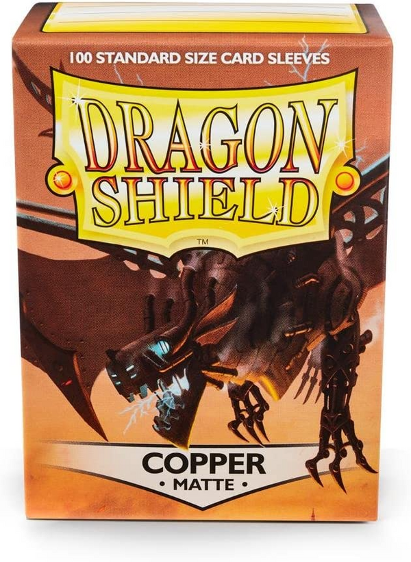 Dragon Shield Sleeves Standard Size Arcane Tinmen Glossy Finish Copper Color Classic Card 100 Ct 10 Packs ATM10016K1