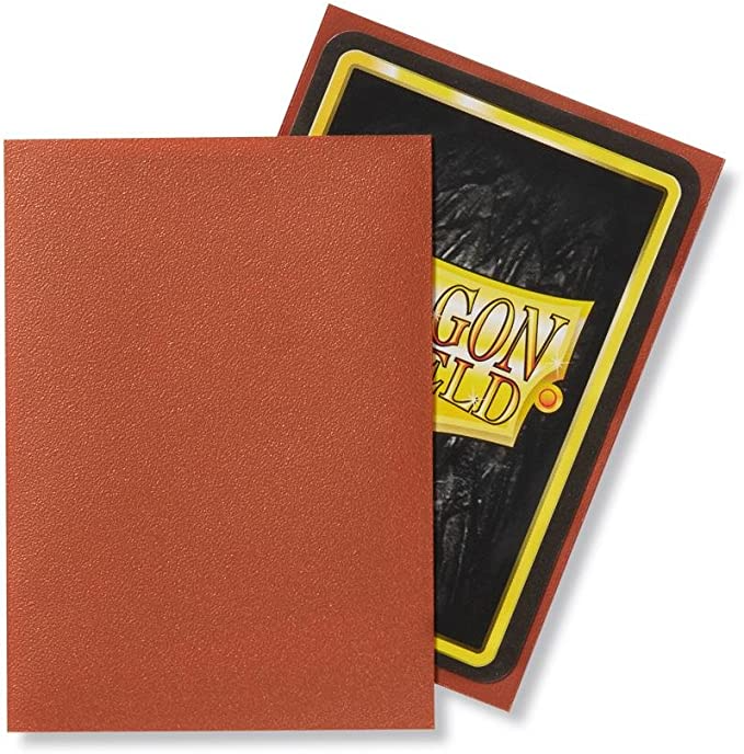 Dragon Shield Sleeves Standard Size Arcane Tinmen Glossy Finish Copper Color Classic Card 100 Ct 10 Packs ATM10016K1