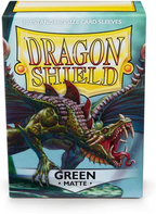 Dragon Shield Sleeves Standard Size Matte Finish Green Color Gaming Card 100 Ct 10 Packs ATM11004K1