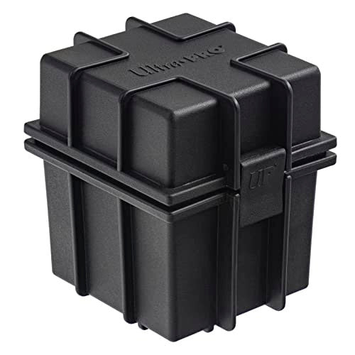 Ultra PRO - Black Stackable Deck Box - Protect & Store up to 100 Standard Size Sports Cards Gaming Cards Trading Cards Or Any Other Collectible Standard Size Cards UPI-16100