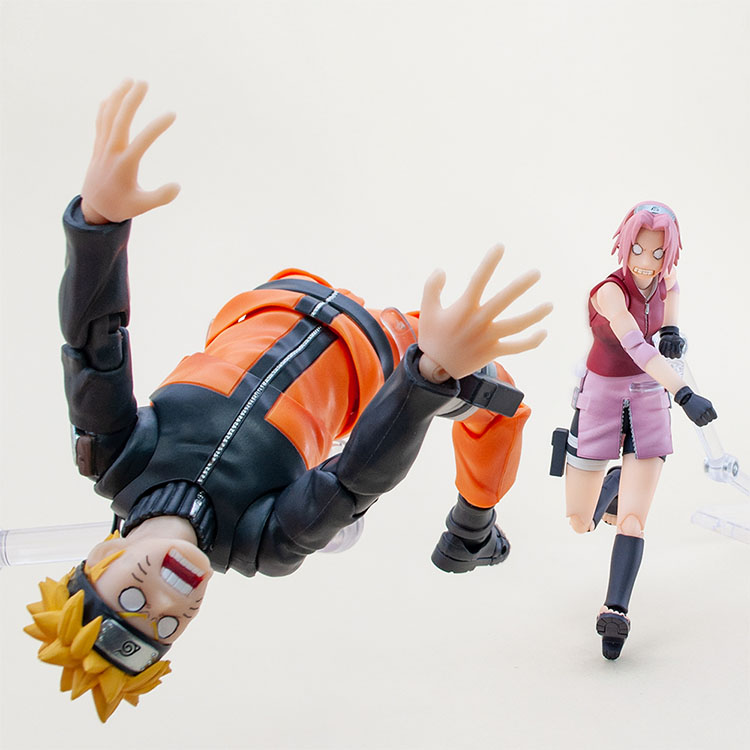 SH Figuarts Sakura Haruno Naruto Shippuden Action Figure Inheritor of Tsunade's Indominable Will Sakura Haruno Interchangeable Hands 5 Face PlatesTamashii Nations Bandai Spirits BAS63448