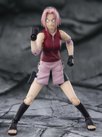 SH Figuarts Sakura Haruno Naruto Shippuden Action Figure Inheritor of Tsunade's Indominable Will Sakura Haruno Interchangeable Hands 5 Face PlatesTamashii Nations Bandai Spirits BAS63448