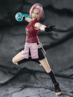 SH Figuarts Sakura Haruno Naruto Shippuden Action Figure Inheritor of Tsunade's Indominable Will Sakura Haruno Interchangeable Hands 5 Face PlatesTamashii Nations Bandai Spirits BAS63448