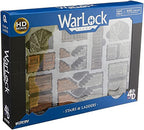 WarLock Tiles: Stairs & Ladders - Modular Dungeon Tiles for Customizable RPG Gaming and Vertical Exploration WZK16504