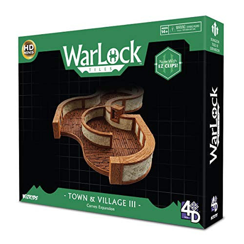 WarLock Tiles: Town & Village III - Curves | Modular Terrain with Curved Designs for Immersive RPG Gaming WZK16519