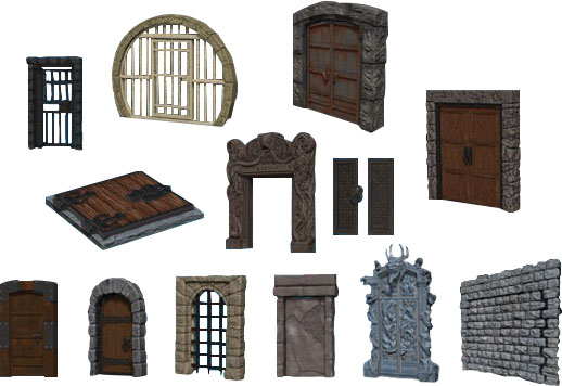 Dungeons & Dragons Wizkids WarLock Tiles Doors & Archways WZK16503