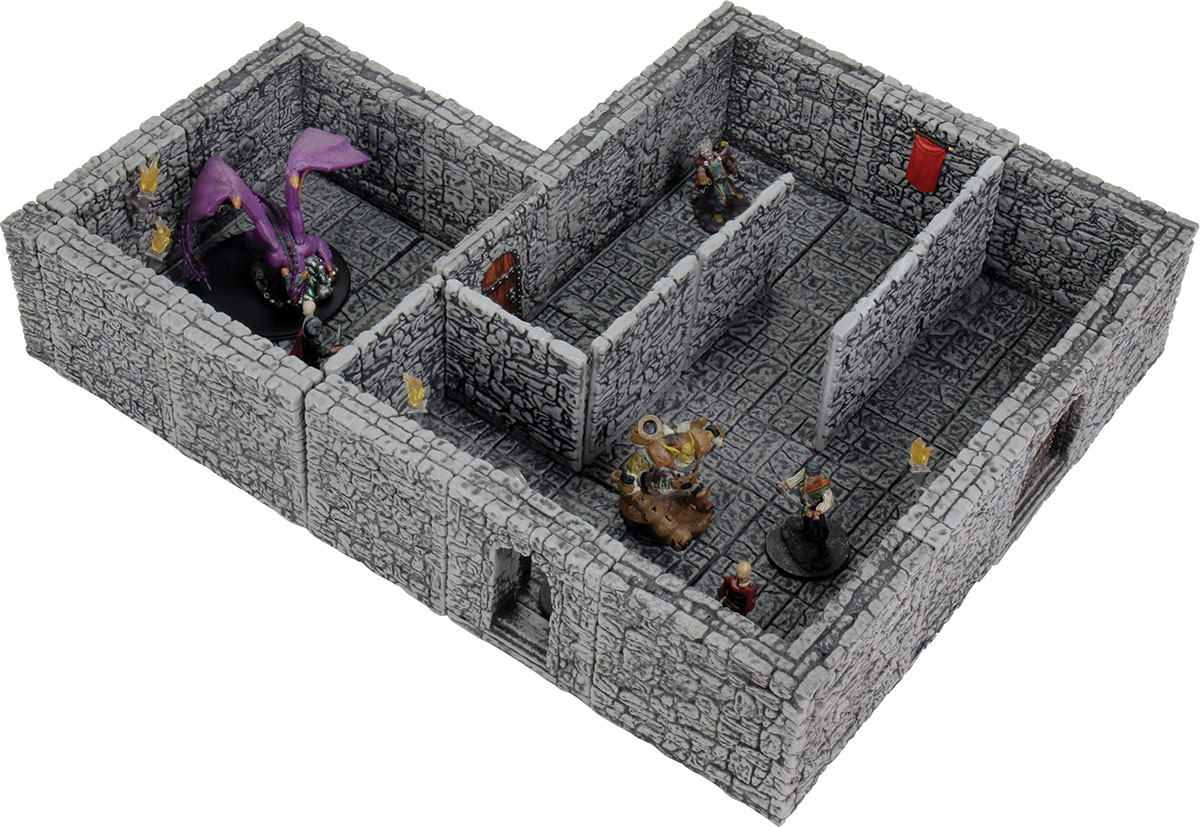 Dungeons & Dragons Wizkids WarLock Tiles Dungeon Tiles II - Full Height Stone Walls WZK16510
