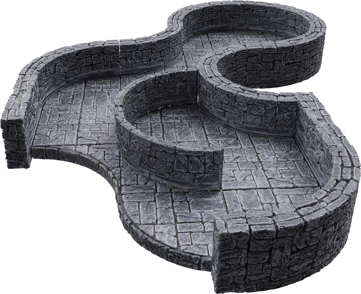 Dungeons & Dragons Wizkids WarLock Tiles Dungeon Tile III - Curves WZK16516