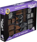 WarLock Tiles: Stairs & Ladders - Modular Dungeon Tiles for Customizable RPG Gaming and Vertical Exploration WZK16504