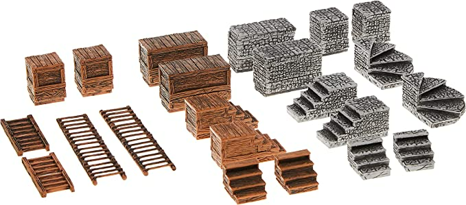 WarLock Tiles: Stairs & Ladders - Modular Dungeon Tiles for Customizable RPG Gaming and Vertical Exploration WZK16504