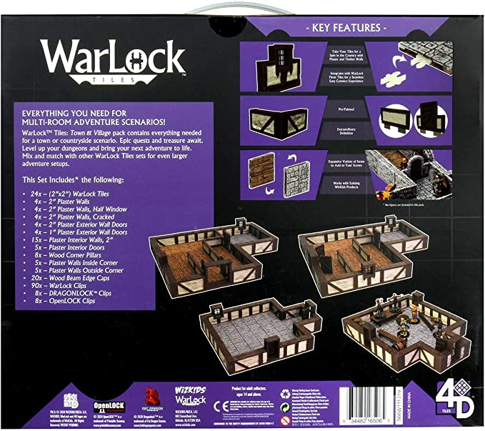 Wizkids Dungeons & Dragons WarLock Tiles Town & Village WZK16506