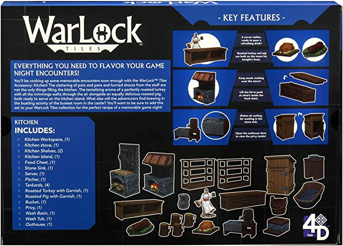Dungeons & Dragons Wizkids WarLock Tiles Accessory Kitchen WZK16526