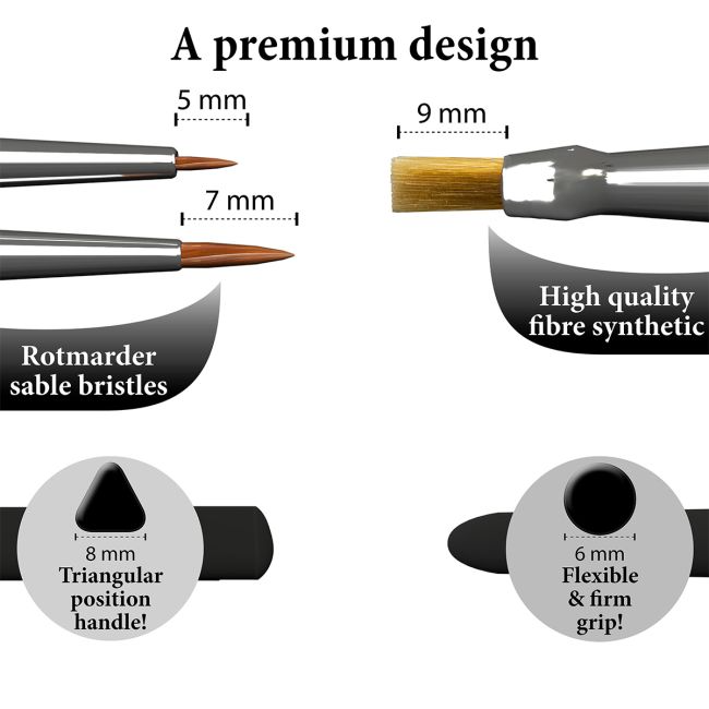 The Army Painter Gamemaster Character Brush Set in 3 Sizes GM1006