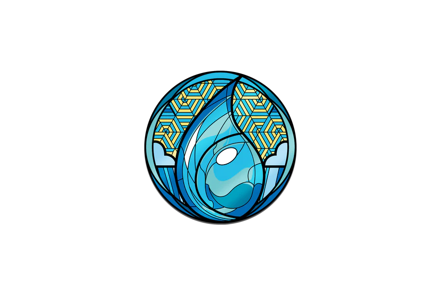 Pinfinity Pin MTG Stained Glass Island Limited Edition AR Pin Magic The Gathering Collectible PINMTG061