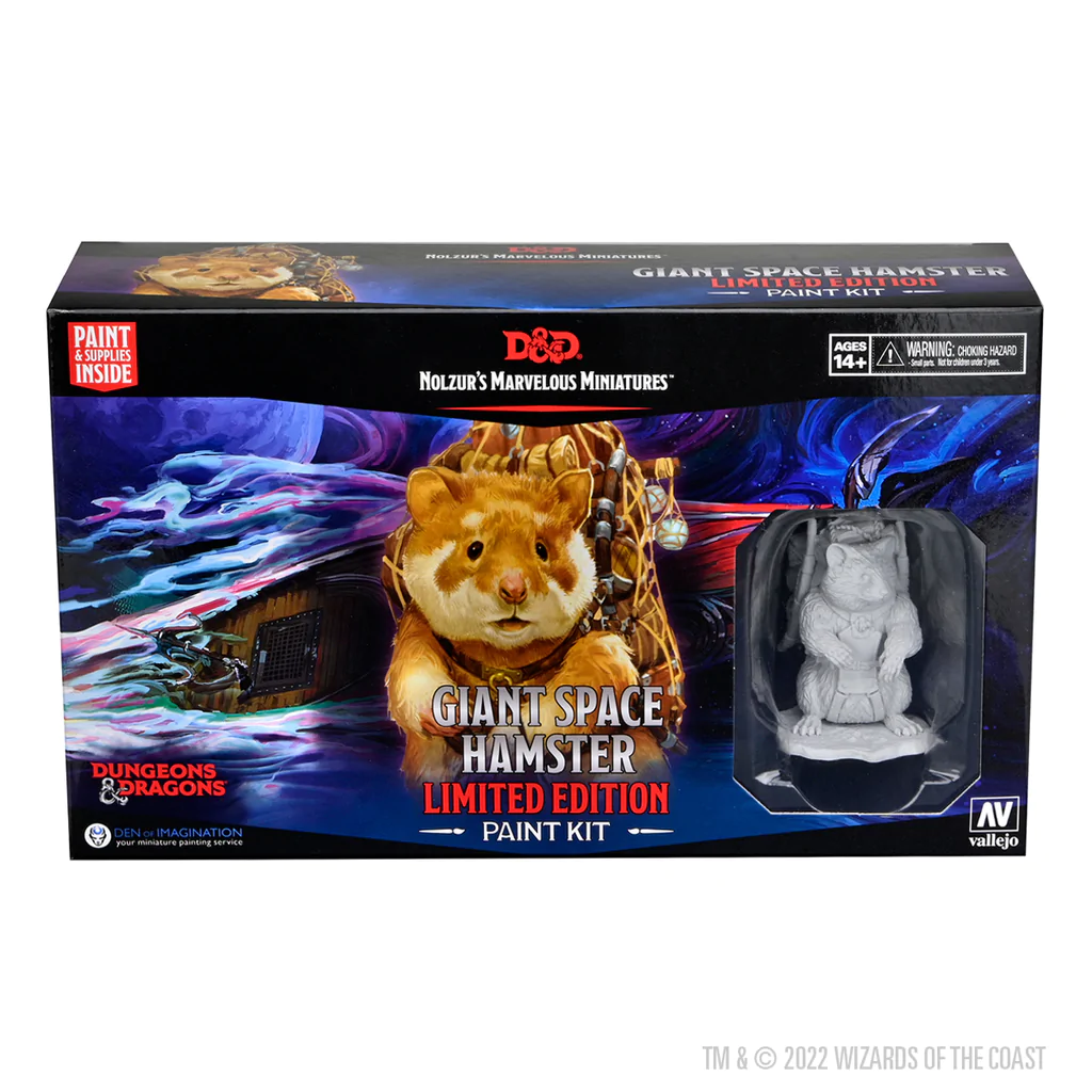 Wizkids Dungeons And Dragons D&D Nolzur's Marvelous Miniatures Paint Kit Limited Edition Giant Space Hamster All In One Paint Kit WZK90597