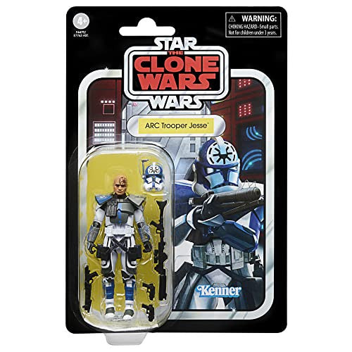 Star Wars The Vintage Collection ARC Trooper Jesse Toy, 3.75-Inch-Scale The Clone Wars Action Figure, Toys for Kids Ages 4 and Up, Multicolored