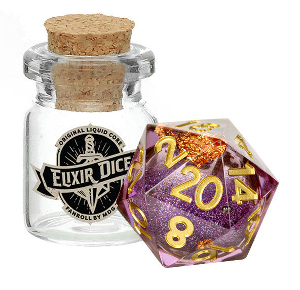 Metallic Dice Games d20 Liquid Core Elixir Dice Aether Abstract Role Playing Game Dice for Dungeons and Dragons MTD95220