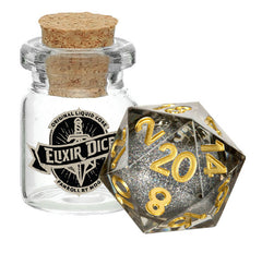 Metallic Dice Games d20 Liquid Core Elixir Dice Vanishing Oil Role Playing Game Dice for Dungeons and Dragons MTD95320
