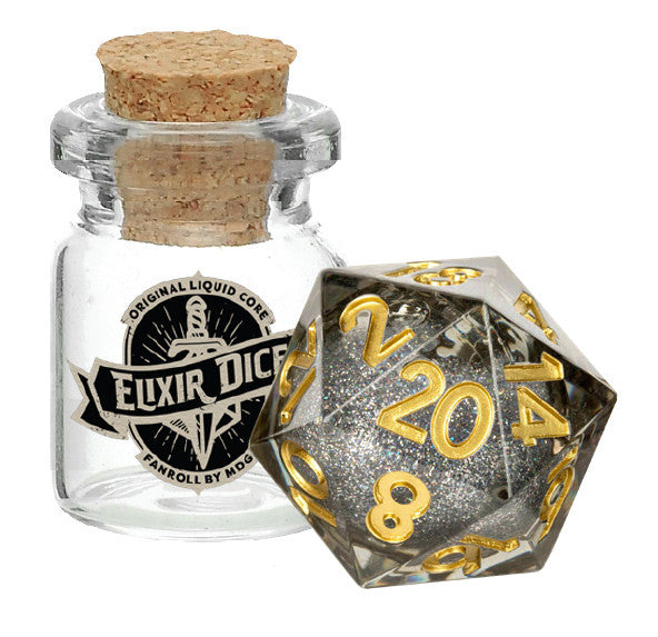 Metallic Dice Games d20 Liquid Core Elixir Dice Vanishing Oil Role Playing Game Dice for Dungeons and Dragons MTD95320