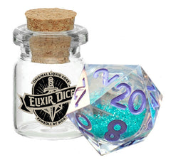 Metallic Dice Games Individual d20 Elixir Liquid Core DND Dice Set Disco Vibes Role Playing Game Dice for Dungeons and Dragons MTD96120