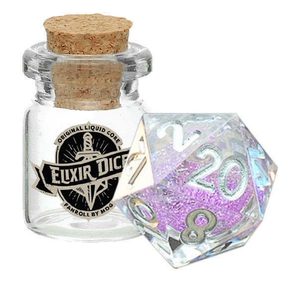 Metallic Dice Games Individual d20 Elixir Liquid Core DND Dice Set Sorcerous Swirl Role Playing Game Dice for Dungeons and Dragons MTD96420