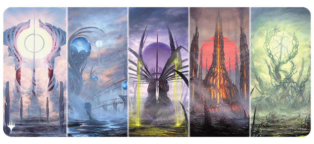 Ultra PRO - Magic The Gathering Phyrexia All Will Be One - 6ft Table Playmat Phyrexian Basic Land Tableaux Perfect for Protecting Collectible Cards During Gameplay Great Use as Mouse Pad Desk Pad UPI-19655