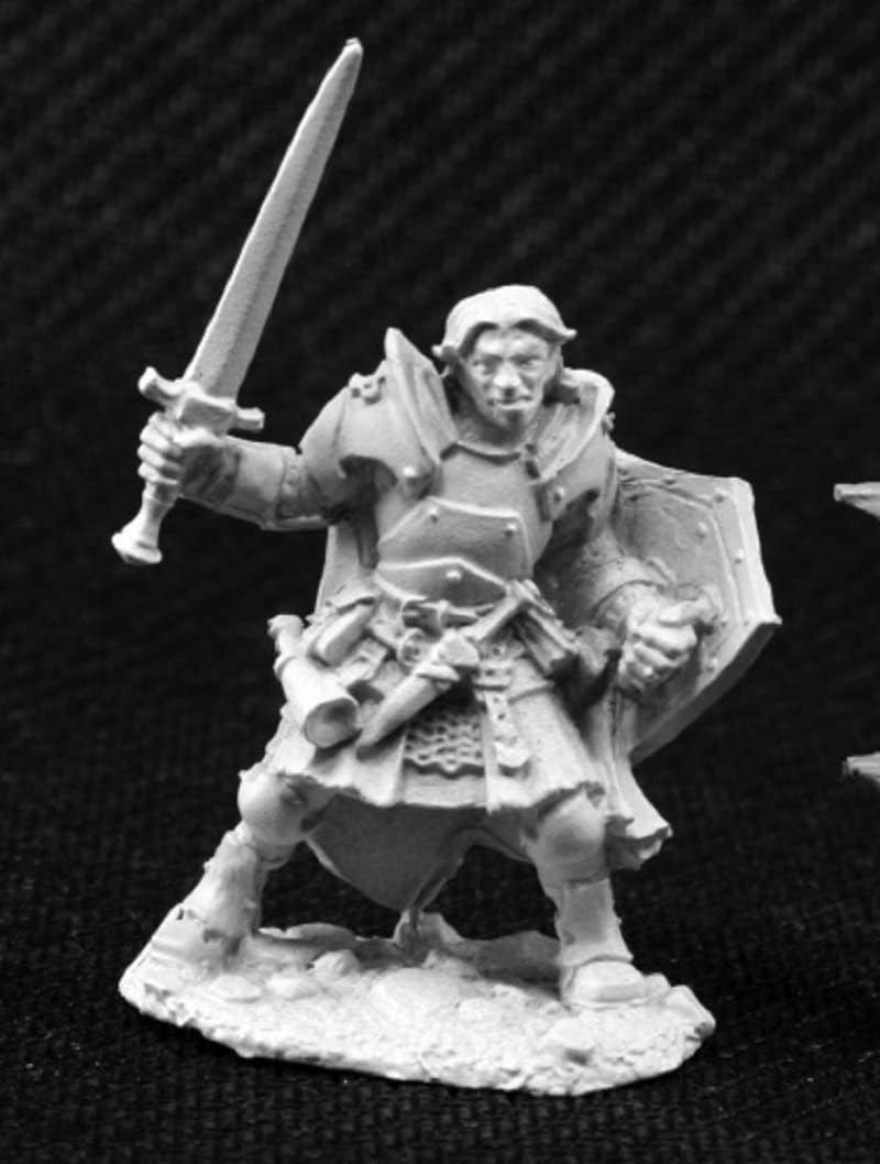 Reaper Dungeons And Dragons Miniatures Rheagar Male Fighter Miniature 25mm Heroic Scale Dark Heaven Legends D&D 77467