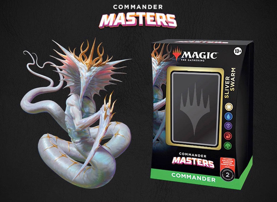 MTG Magic The Gathering CCG Commander Masters Commander Deck Sliver Swarm White-Blue-Black-Red-Green Single Pack MTG-CM-CD-SliverSwarm