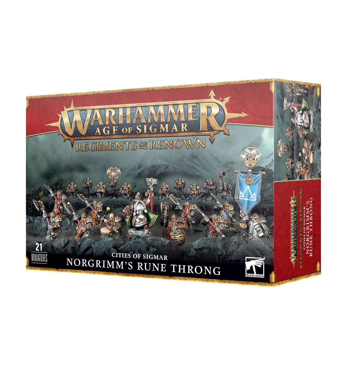 Games Workshop Warhammer Age Of Sigmar Grand Alliance Order Cities Of Sigmar Norgrimm'S Rune Throng 2023 Edition 71-86
