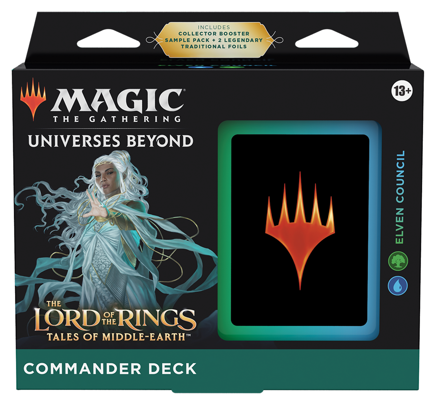 Magic the Gathering CCG Universes Beyond The Lord of the Rings Tales of Middle-Earth Commander Deck Carton (4) WOC-D15250000