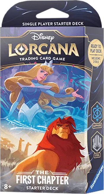 Disney Lorcana The First Chapter Starter Deck Refill-Sapphire and Steel 0608 Single Pack RAV8191-SapphireSteel