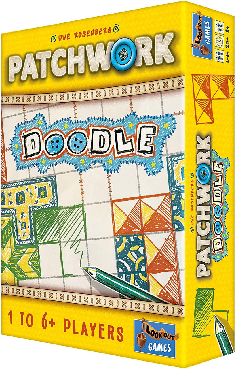 Lookout Games Patchwork Doodle Board Game Strategy Game Puzzle Game Drawing Game Family Board Game for Kids and Adults LK0107