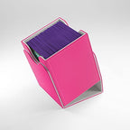 Gamegenic GGS20077ML Squire 100+ Convertible Card Deck Box Pink Holds Double Sleeved Cards Removable Cover For Mix & Match Customization Powerful Magnets For Secure Closure Cards Accessories Pink G20077