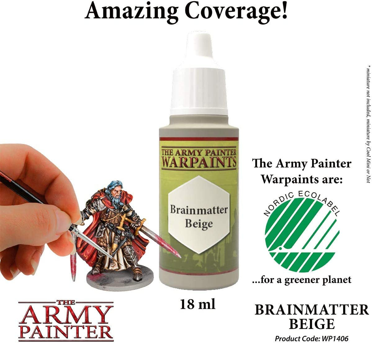 The Army Painter Warpaint Brainmatter Beige Non Toxic Acrylic Paints 18ml WP1406