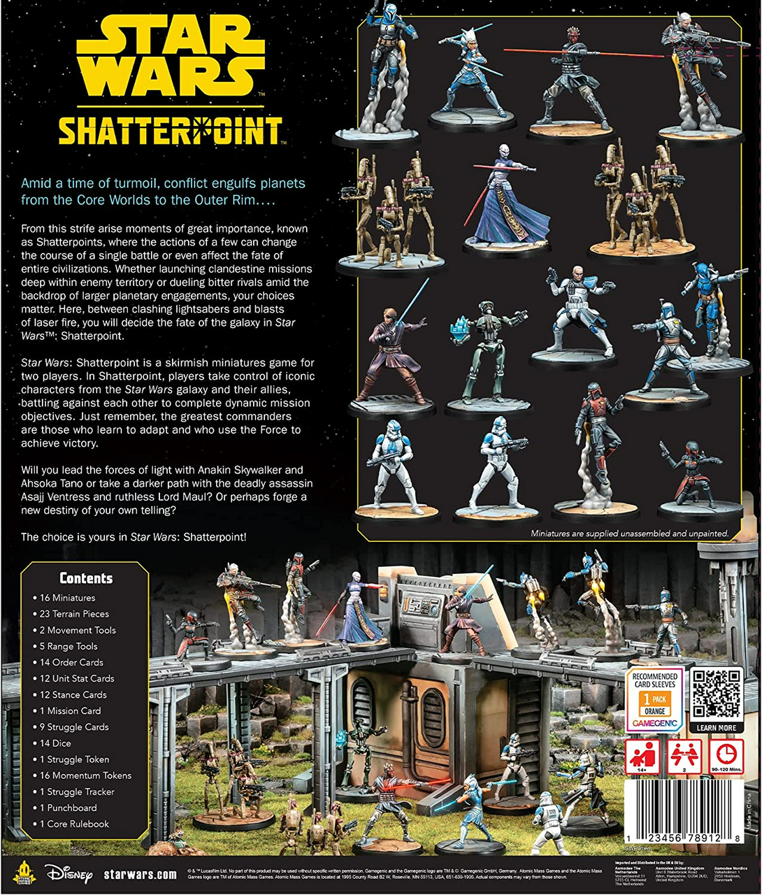 Star Wars Shatterpoint Core Set A Customizable Tabletop Miniatures Tactical Strategy Battle Game for Kids and Adults 14+ Years Age 2 Players Game with Average Playtime 90 Minutes SWP01EN
