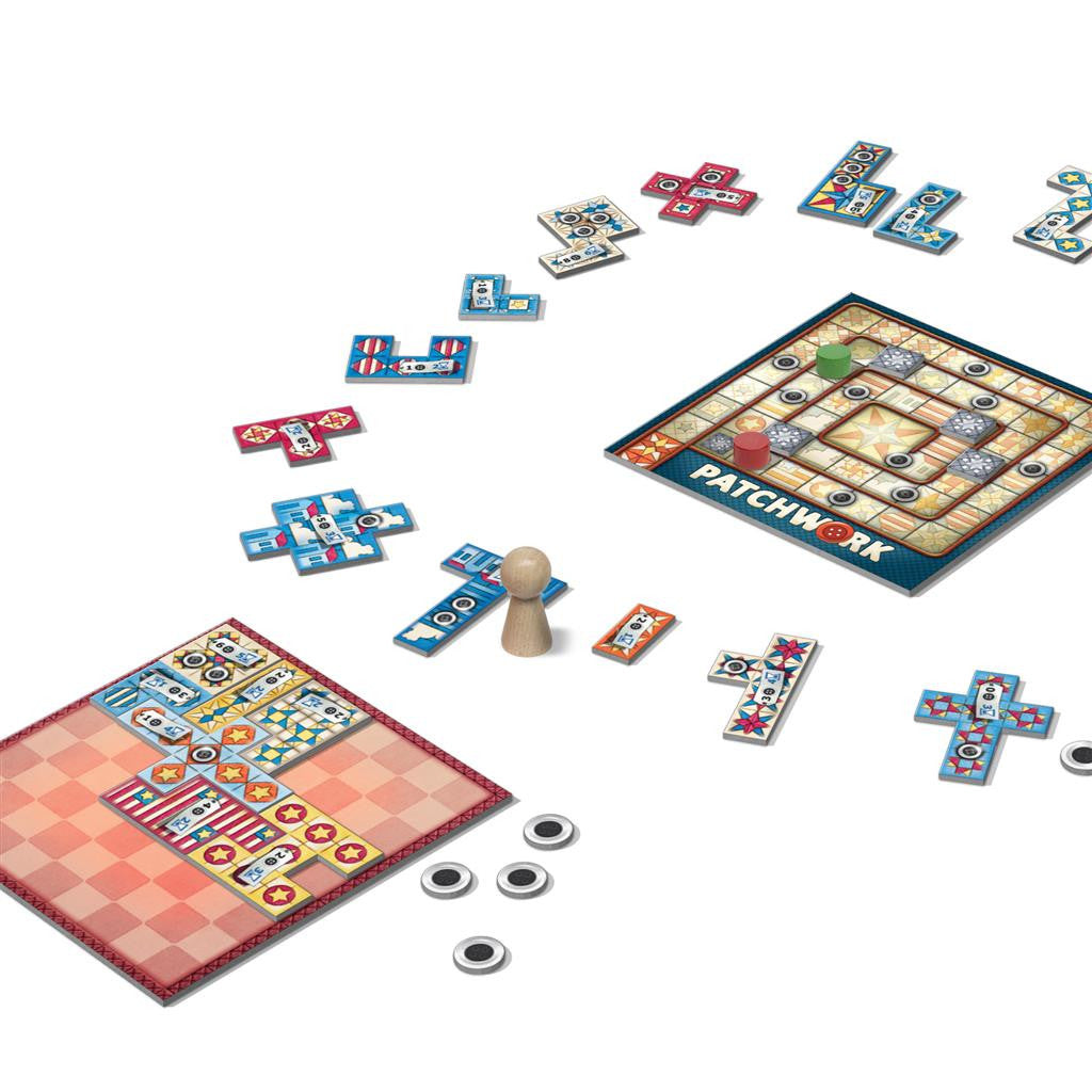Lookout Games Patchwork Americana Edition The Ultimate Two Player Quilt Building Game Featuring Beautiful Americana Inspired Designs LK0623
