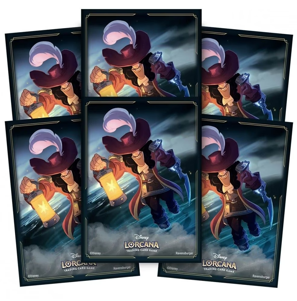 Disney Lorcana The First Chapter TCG Captain Hook Card Sleeve Pack for Ages 8 and Up
