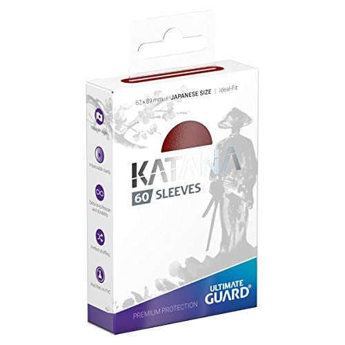 Ultimate Guard Katana Sleeves Japanese Size Red 60Ct UGD011051