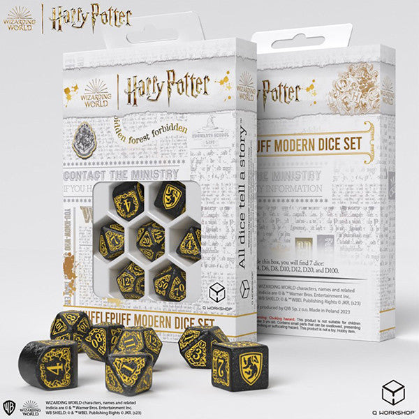 Harry Potter Modern Dice: Hufflepuff- Black