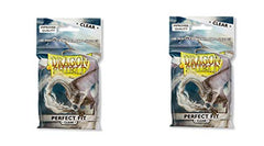 Dragon Shield Inner Sleeve Clear Standard Size 100 ct Card Sleeves Individual Pack - 2 Packs