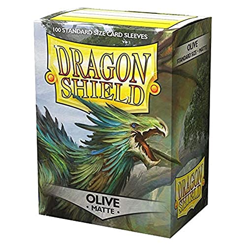 Dragon Shield Sleeves Standard Matte Olive 100 Ct 5 Packs ATM11040K2