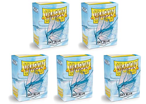 Dragon Shield Sleeves Standard Matte Sky Blue 100 Ct 5 Packs ATM11019K2