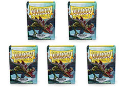 Dragon Shield Matte Green Standard Size 100 ct Card Sleeves Value Bundle (Packs of 5)