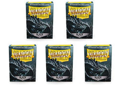 Dragon Shield Matte Slate Standard Size 100 ct Card Sleeves Value Bundle - (Packs of 5)