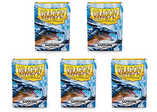 Dragon Shield Matte Sapphire Standard Size 100 ct Card Sleeves Value Bundle - (Packs of 5)