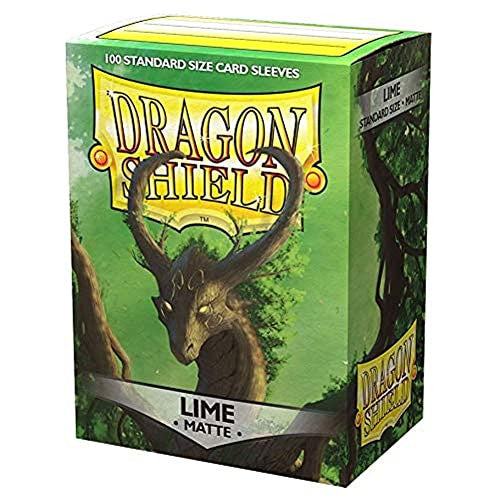 Dragon Shield Matte Lime Green Standard Size 100ct Card Sleeves Value Bundle Packs Of 5 AT-M11038